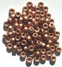 100 4x6mm Crow Beads Matte Light Copper